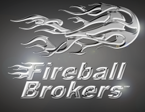 Logo for transportation company Fireball Brokers.